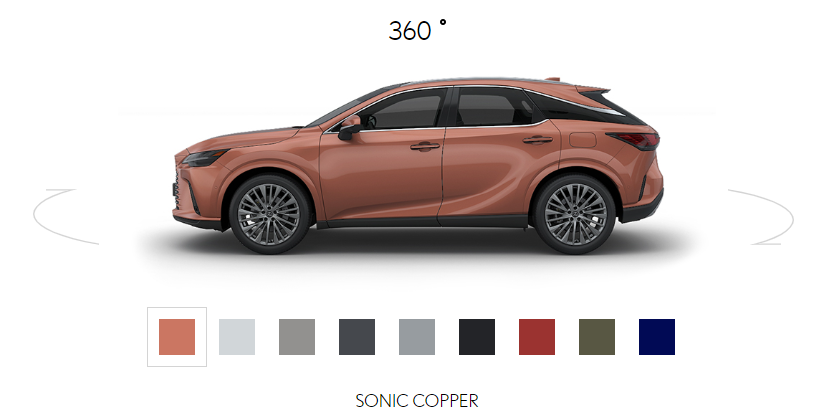 2023 렉서스 RX 하이브리드 색상 SONIC COPPER