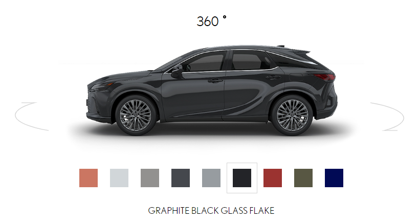 2023 렉서스 RX 하이브리드 색상 GRAPHITE BLACK GLASS FLAKE