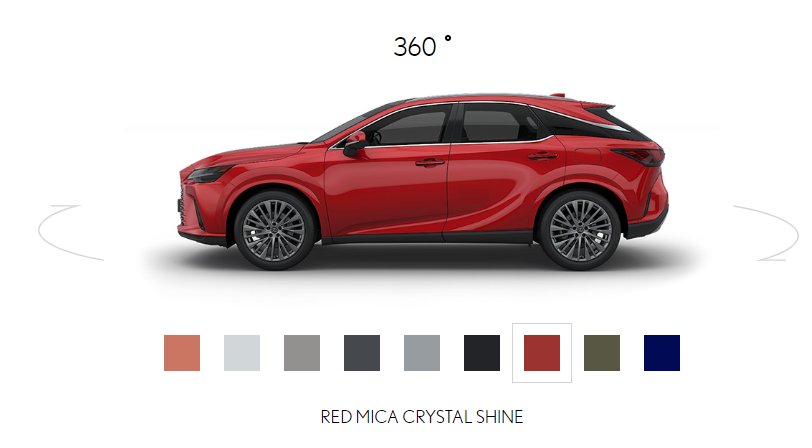 2023 렉서스 RX 하이브리드 색상 RED MICA CRYSTAL SHINE